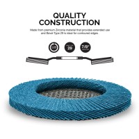 Flap Discs Grinding Wheel , 4-1/2 x 7/8 Flap Disc Angle Grinder Zirconia Abrasive Grinding Type 29 Angle Grinder